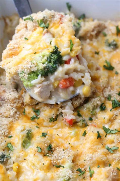 Pour liquid mixture on top. Chicken Broccoli Rice Casserole - Valentina's Corner