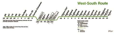 Chicago Green Line Map United States Map