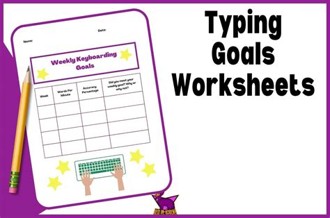 Free Typing Goals Printable Worksheets Hess Un Academy
