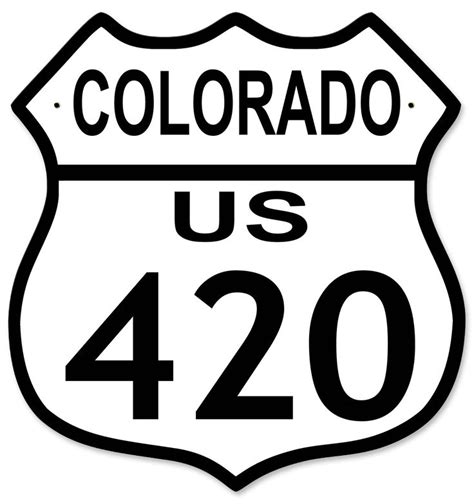 Route 420 Colorado Sheild Sign 15x15 California Patches