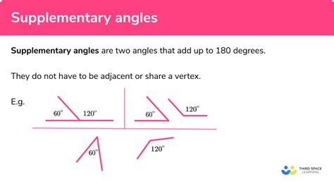 Supplementary Angles Gcse Maths Steps And Examples