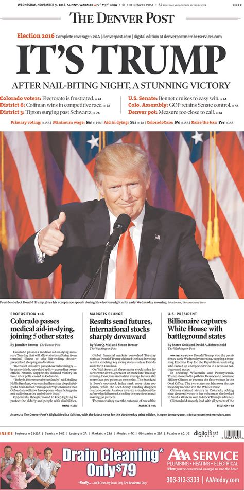 What Front Pages Of Us Newspapers Look Like The Morning After Donald Trumps Presidential