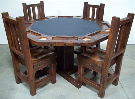 Poker Table Barnwood - Generation Log Furniture