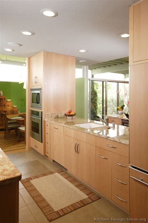 Wood cabinets add natural warmth to kitchens of every size and style. Pictures of Kitchens - Modern - Light Wood Kitchen ...
