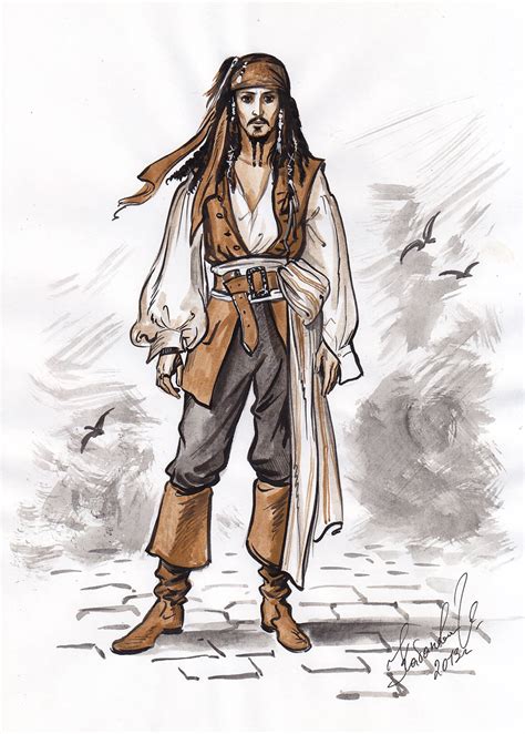 Captain Jack Sparrow Sketch By Bormoglot On Deviantart