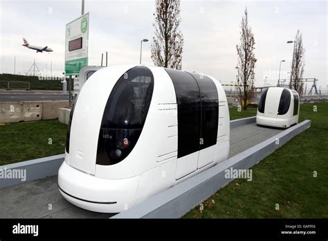 Personal Rapid Transit System Trialed At Heathrow Stock Photo