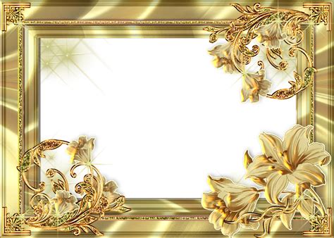 Golden Floral Border Png Transparent Image Png Arts