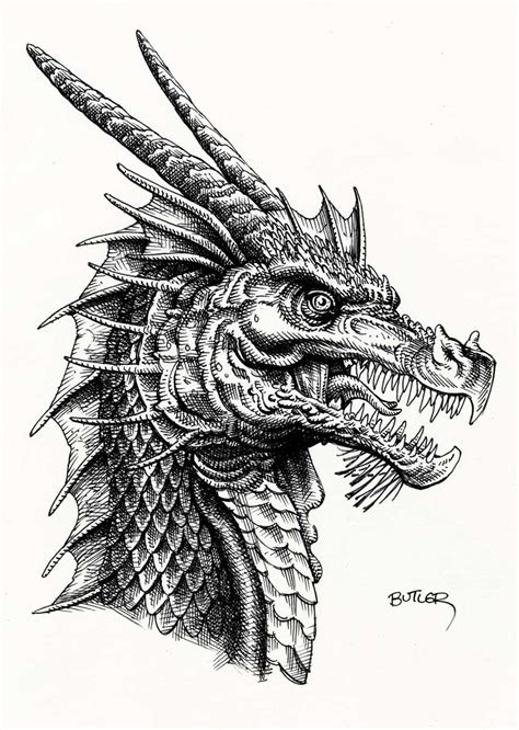 In late 2015 he wrote a book pen and ink drawing: Dragon - Convention Sketch - Pen & Ink 2017