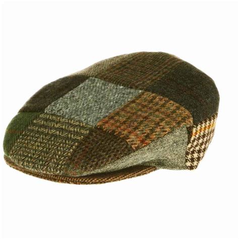 Irish Tweed Patch Cap Vintage Style Made In Ireland