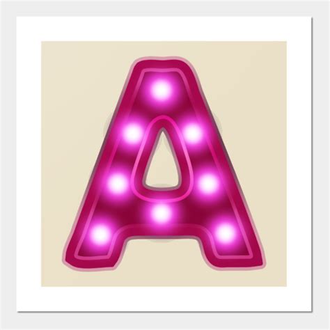 Alphabet Letter Neon A Alphabet Letter Posters And Art Prints