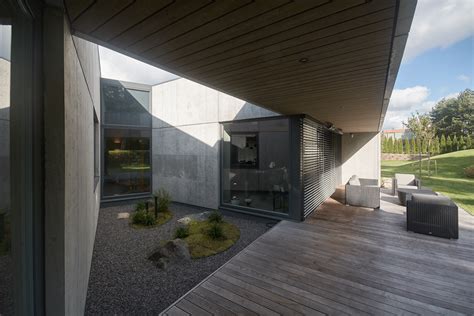 Residential Minimalist Concrete House By Nebrau Architizer