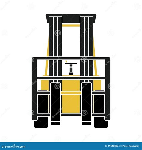 Warehouse Forklift Icon Stock Vector Illustration Of Industrial