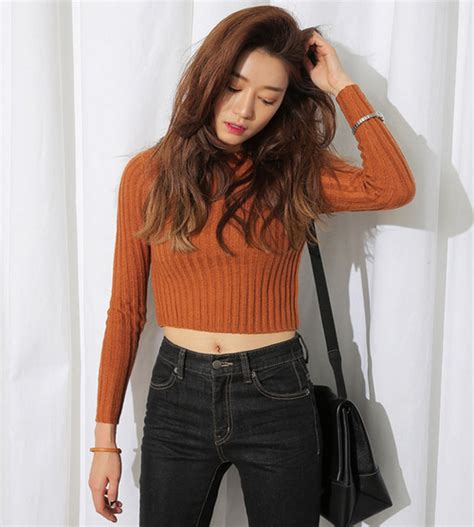 Stylenanda Knit Crop Top Latest Korean Fashion K Pop Styles