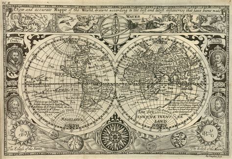 Mapa Histórico Del Mundo 1628 Antique World Map Old World Maps Old
