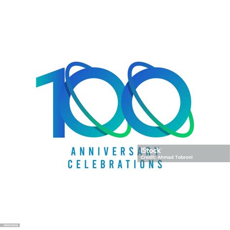 Vetores De 100 Anos Aniversário Celebrações Vector Template Ilustração