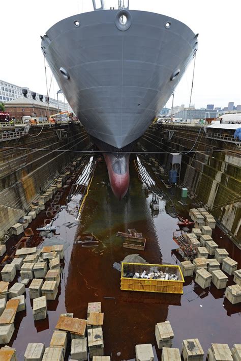 Us Navy Ship Spills 11000 Gallons Of Oil Into Boston Dry Dock Photos