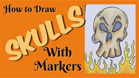 How To Draw Skulls With Markers Youtube