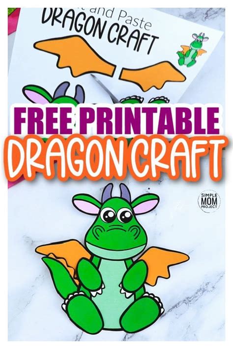 Free Printable Dragon Craft Template Simple Mom Project