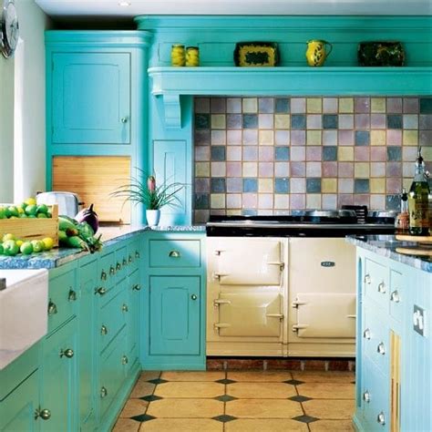 Over 30 Colorful Kitchens Turquoise Kitchen Cabinets Home Decor