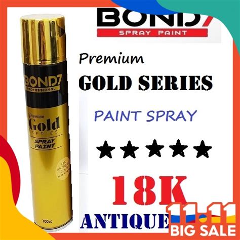 Bond7 Professional Premium Gold Series Spray Gold Paint Spray Emas