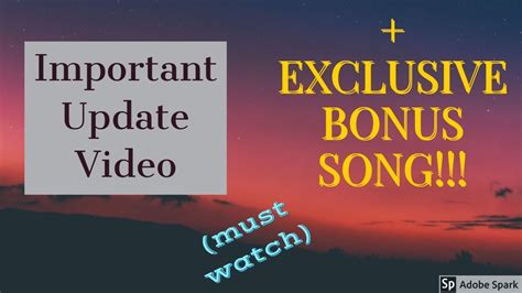 Update Video Exclusive Bonus Youtube