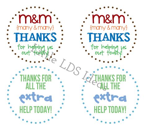 {Primary} Substitute 'Thank You' Treats - Little LDS Ideas | Primary teachers gifts, Primary ...