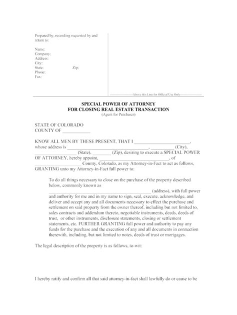 Colorado Power Of Attorney Form Pdf Fill Out And Sign Printable Pdf