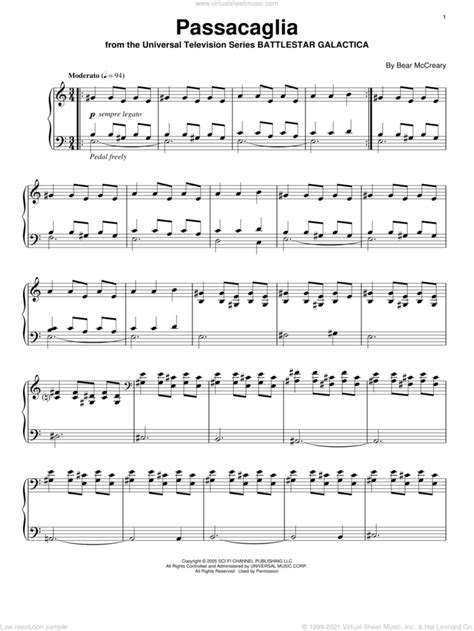 Passacaglia Sheet Music For Piano Solo Pdf Interactive