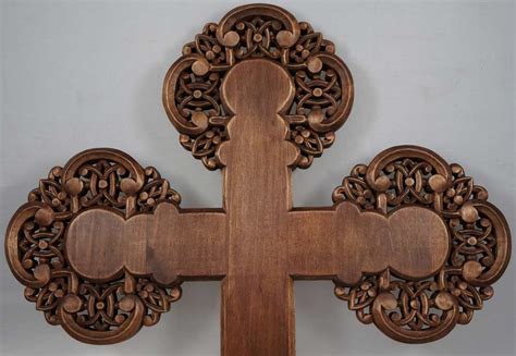 Hand Carved Wooden Cross 4 Blessedmart