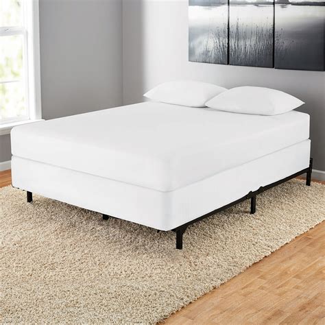 The beautyrest black twin xl/split king 9 foundation raises your mattress while adding comfort and lower 5.5 profile offers a compact look with your mattress and a platform or frame. Black Adjustable Metal Bed Frame For Box Spring Mattress ...