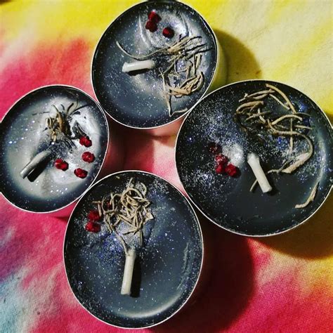 Handcrafted Black Spell Candles Pack Of 4 For Witchcraft Etsy
