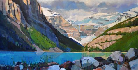 Louise Light 30 X 60 Mountain Paintings Rocky Mountains Art