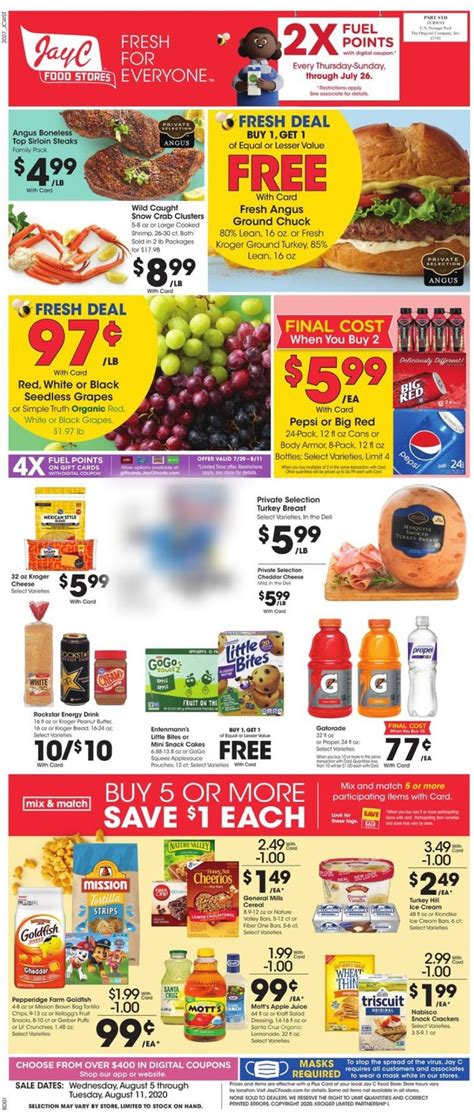 Our company offers competitive pay, good benefits, a flexible schedule, career advancement opportunities, and much more. Jay C Food Stores Current weekly ad 08/05 - 08/11/2020 ...