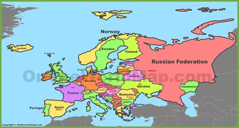 Europe Map With Countries And Capitals Zip Code Map