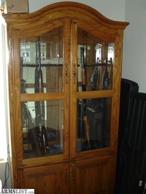 Perfect for a coffee table, blanket box or hallway piece. ARMSLIST - For Sale/Trade: Oak Gun Cabinet