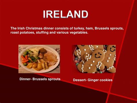 Many irish christmas customs have their root in the time when the gaelic culture and religion of the country were being suppressed after the evening meal on christmas eve, the kitchen table was. Traditional Christmas Food