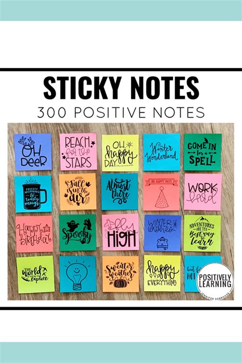 Positive Sticky Notes Positively Learning
