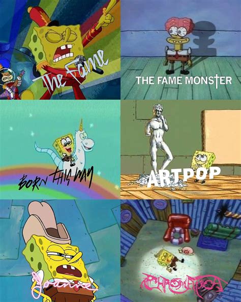 On Twitter Lady Gagas Albums As Spongebob Squarepants Episodes
