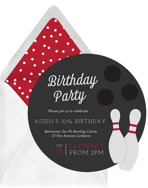 8 Bowling Party Invitations To Let The Good Times Roll Stationers