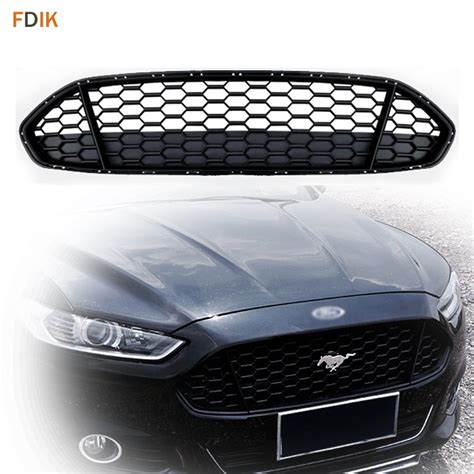 Front Upper Black Chrome Honeycomb Grille Grill Refit For 2017 2018