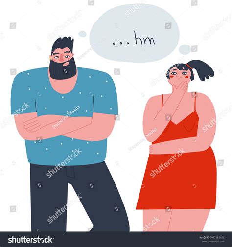 Man Woman Standing Next Each Other Stock Vector Royalty Free Shutterstock
