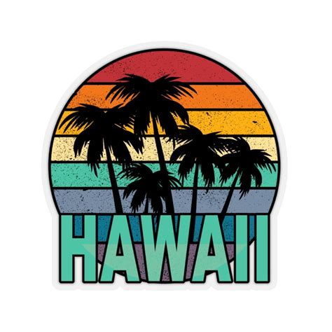 Paper Party And Kids Hawaii Sunset Decal Hawaii Sticker Tropical