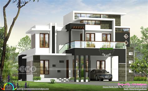 Bhk Beautiful Contemporary Modern Home Plan Kerala Home Design And My