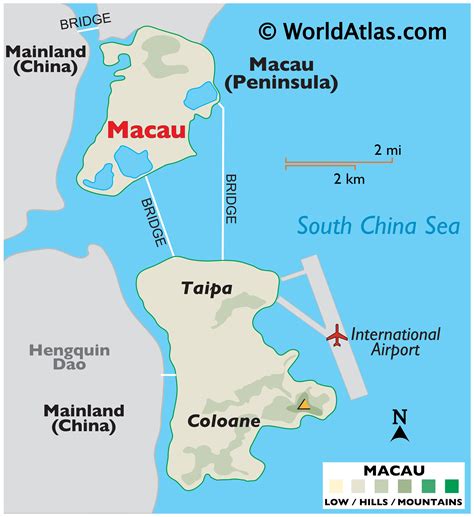 Macau Large Color Map