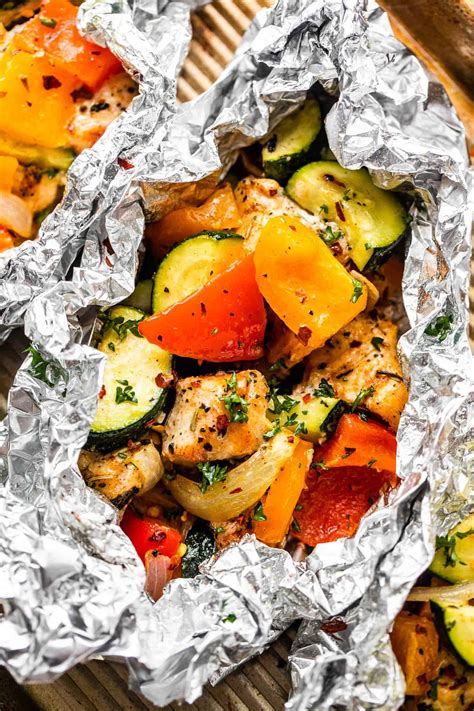 Chicken And Vegetables In Foil Packets Easy Weeknight Recipes