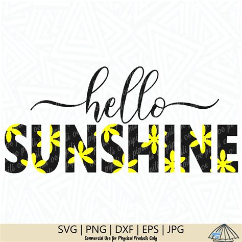 Hello Sunshine Svg Sayings Svg Hello Sunshine Cut File Etsy