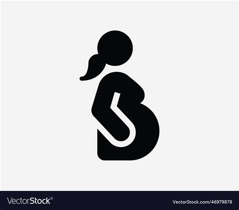 Pregnant Woman Icon Royalty Free Vector Image Vectorstock