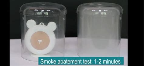 Wearable Cloud Bear Air Purifier Smoke Abatement Test Full Accessory