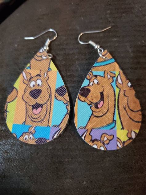 Scooby Doo Faux Leather Earrings Are So Light That You Can Etsy
