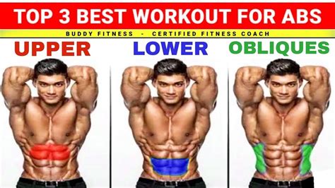 Top 3 Abs Exercises Best Workout For Abs At Home Buddyfitness